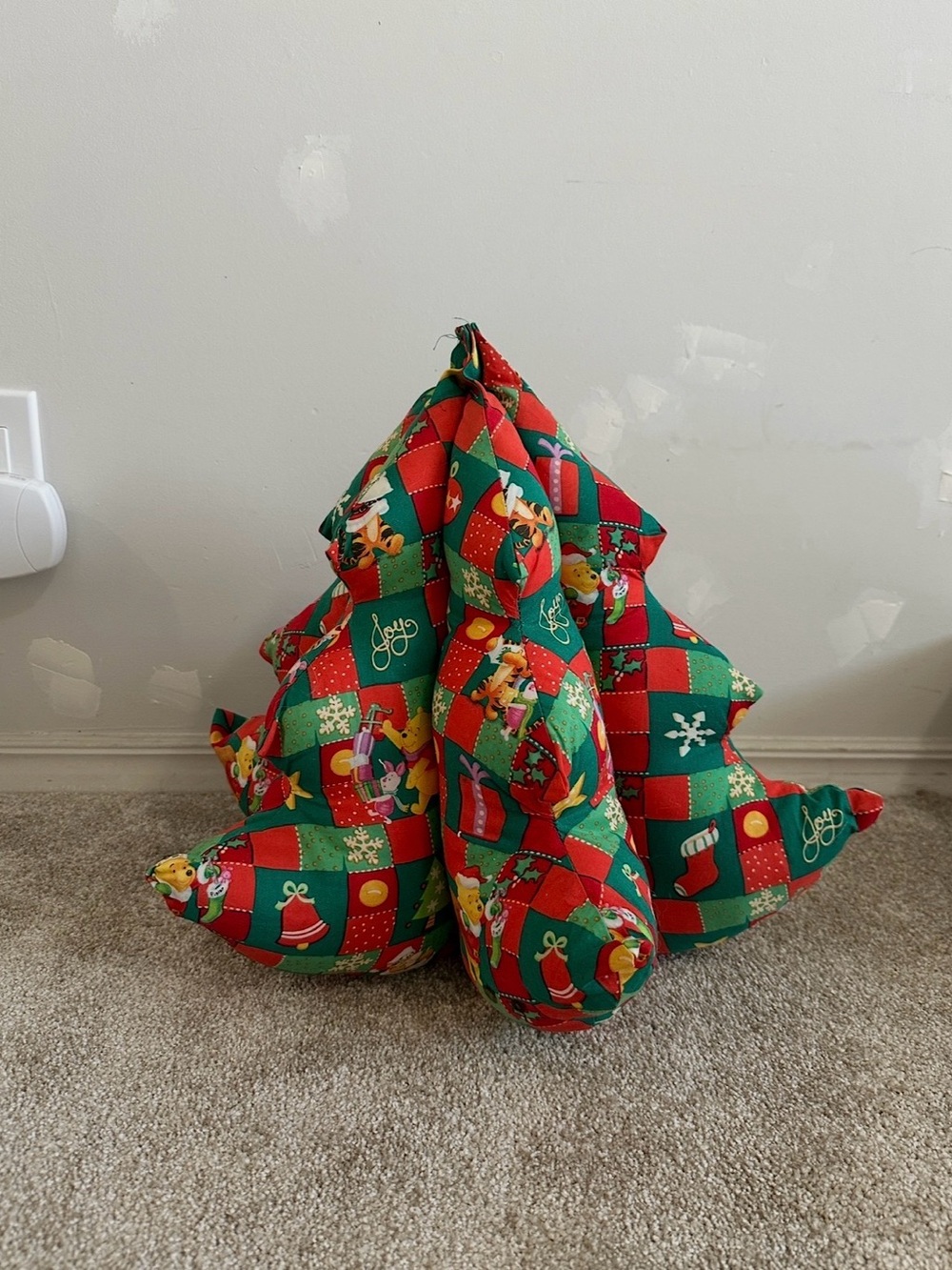 Vintage Holiday Patchwork Winnie the Pooh Tree